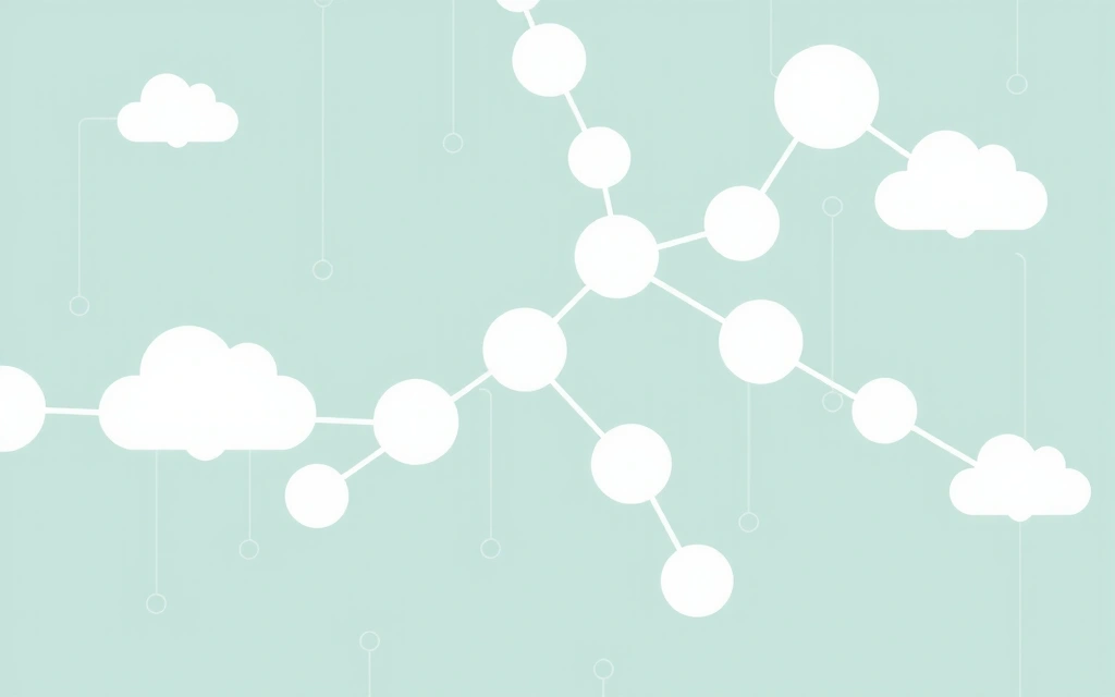 Abstrakt bilde av skyinfrastruktur