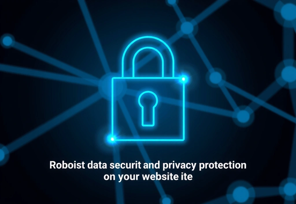 Digital lock icon representing data security and privacy protection for online services.
