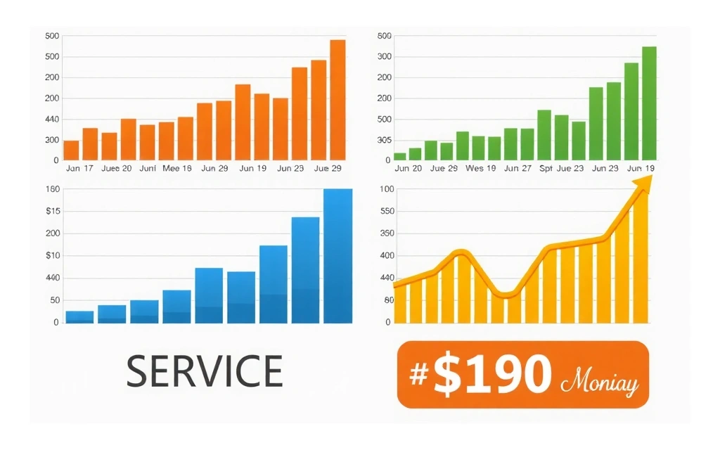 Diagram som viser endringer og vekst over tid